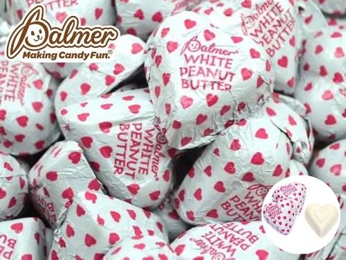 Palmer White Chocolate Flavored Peanut Butter Hearts 1lb 